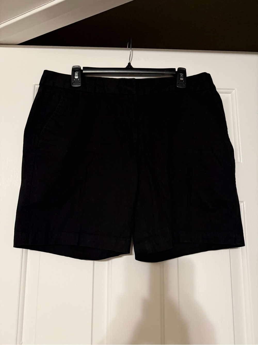 Land 'N Sea Black Stretch Cotton Chino Shorts Women's Size 12 5" Inseam